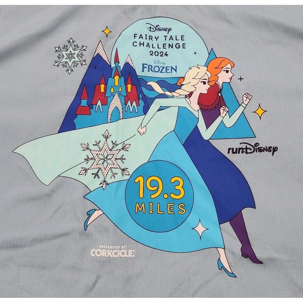 runDisney 2024 19.3 Miles Disney Fairy Tale Challenge Marathon ADULT L Shirt